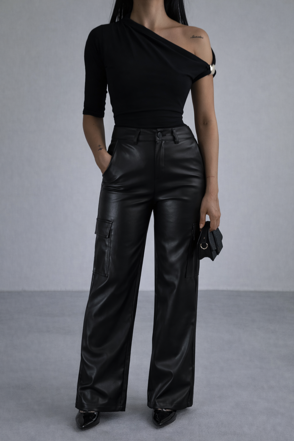 Koženkové nohavice Tessa