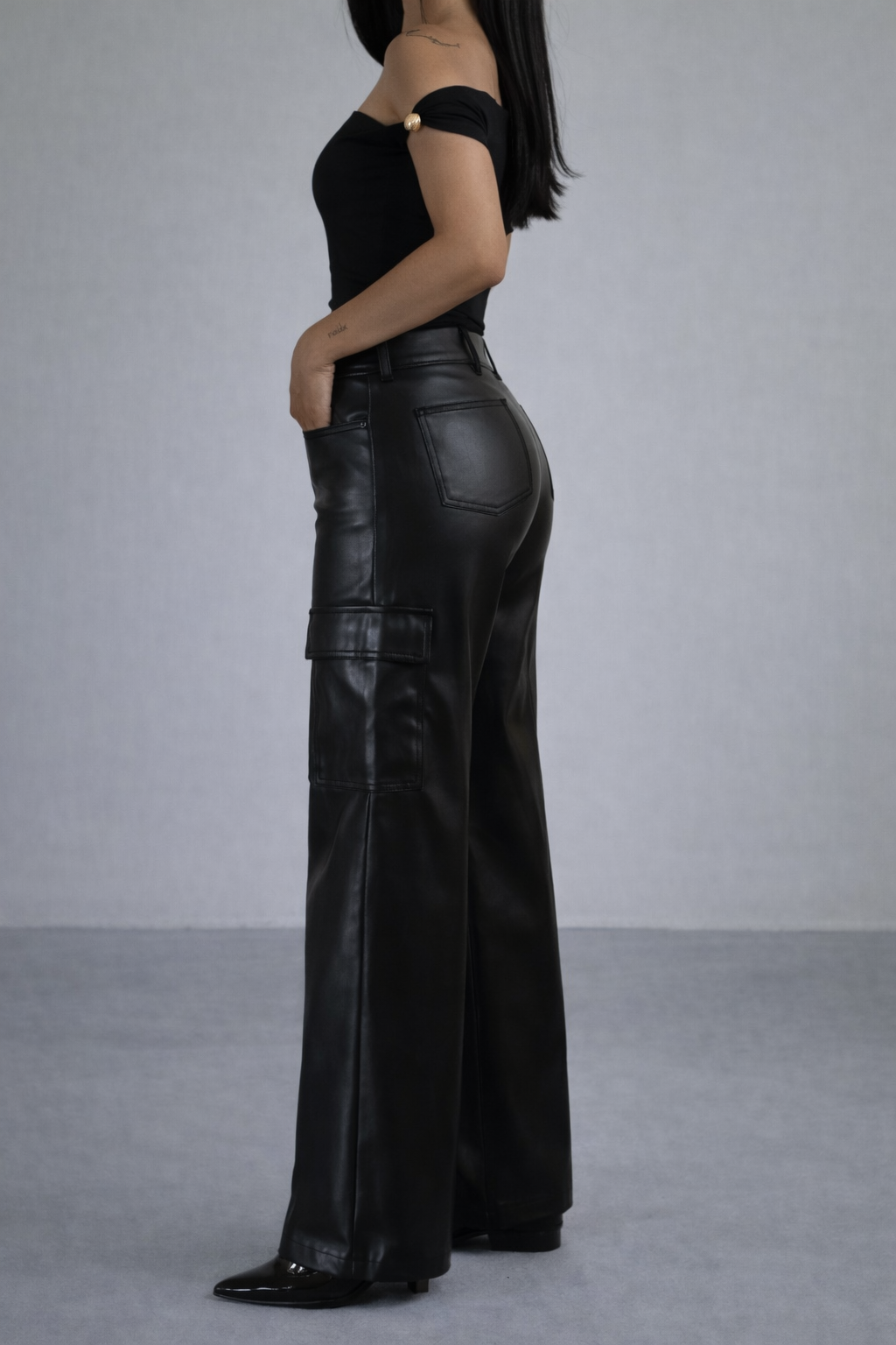 Koženkové nohavice Tessa