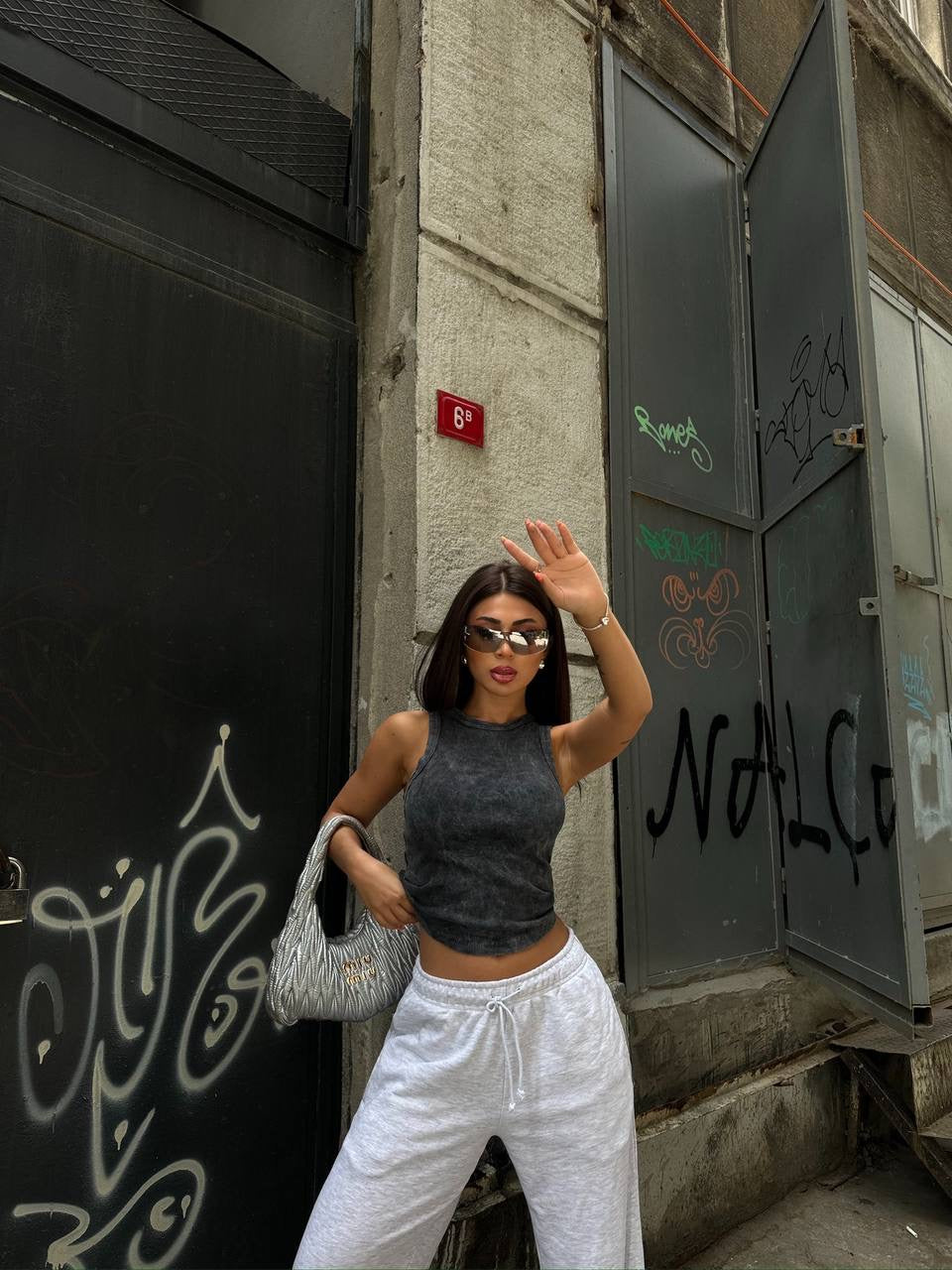 Top Francesca šedý