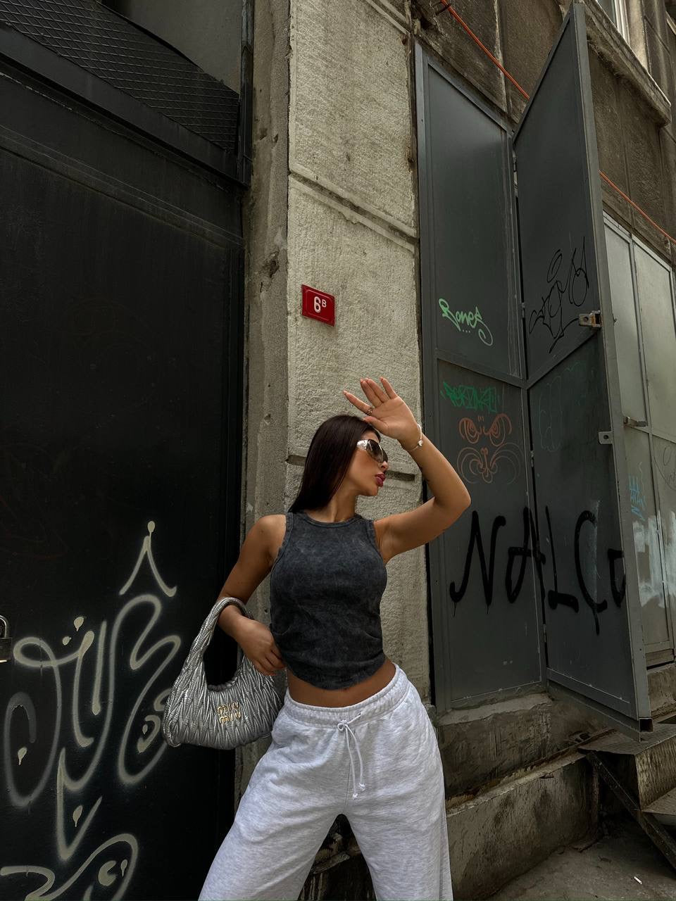 Top Francesca šedý